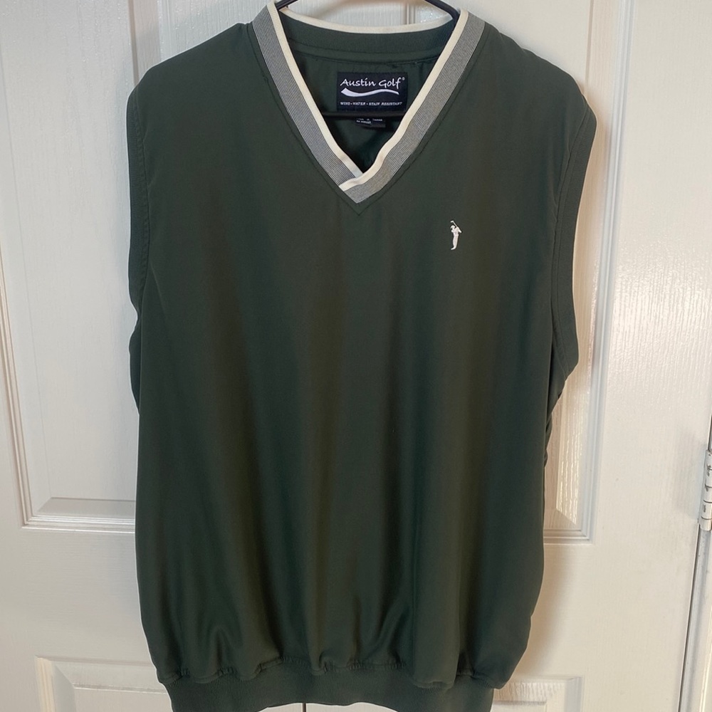 Austin Golf Pullover Sleeveless, Dark Green